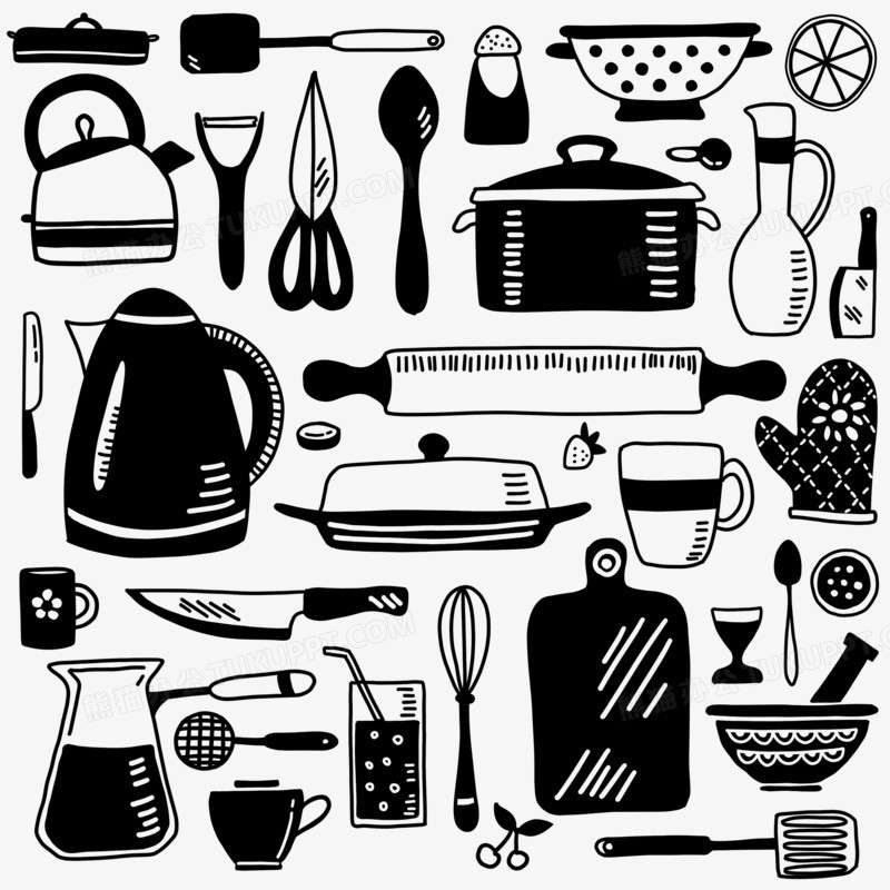 家庭常用厨具家用小厨房用具清单表(图1)